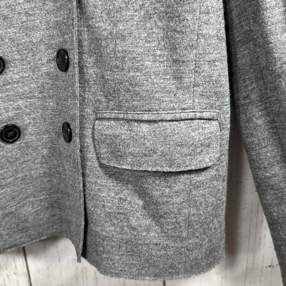 J.Crew Wool Blazer Jacket Gray Double Breasted Classic Workwear Minimalist - Picture 9 of 16